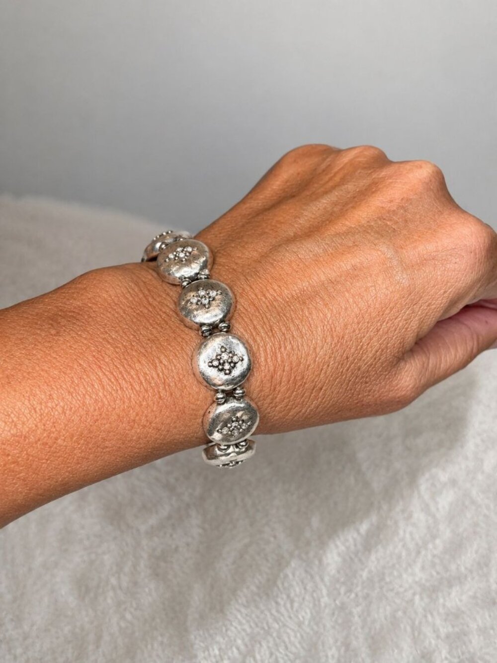 Chicos Catina stretch bracelet Silver/Gold tone One size NEW